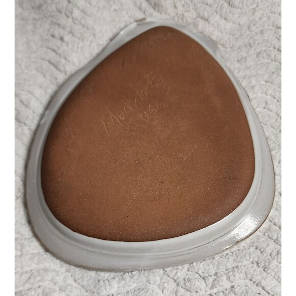 Adorable MudWorks Christmas Holiday Santa Ceramic Pottery Dessert Tray/Plate EuC - Picture 6 of 8